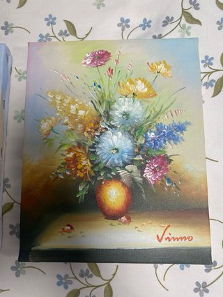 Cuadros de flores pintados a mano