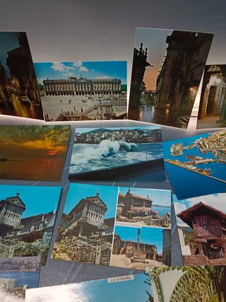 25 postales vintage, Galicia, Pontevedra, La coruña, etc..