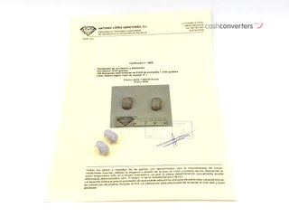 pendientes oro 18k con piedra con diamante