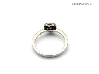sortija oro 18k con piedra con diamante,zafiro