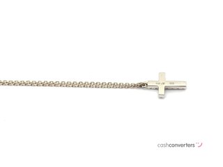 gargantilla oro 18k con piedra con diamante 22cm