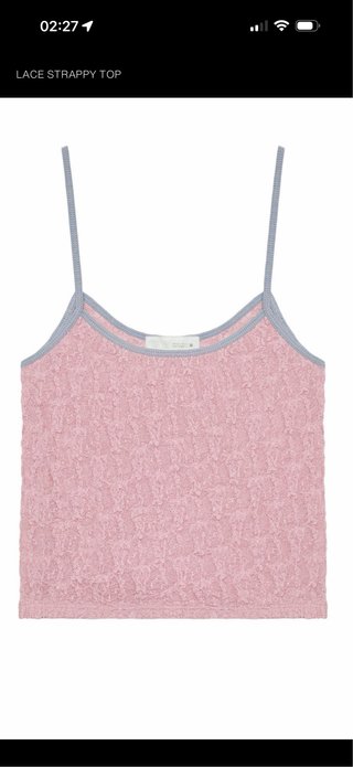 Top encaje Zara rosa talla M