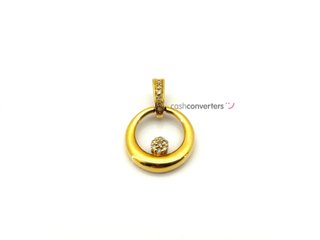 colgante oro 18k con piedra con circonita