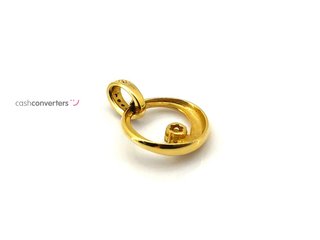 colgante oro 18k con piedra con circonita