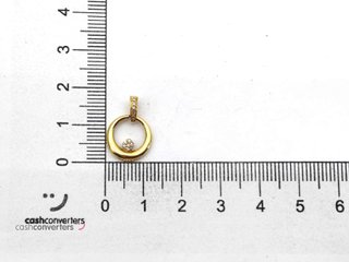 colgante oro 18k con piedra con circonita