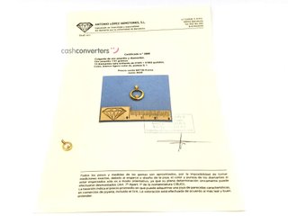 colgante oro 18k con piedra con circonita