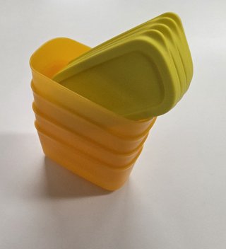 Conjunto 4 Recipientes Tupperware Amarelo