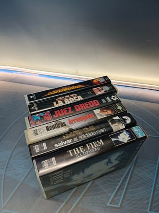 6 películas años 90, Vhs, La roca, The firm, Mentiras arriesgadas, Armageddon y mas