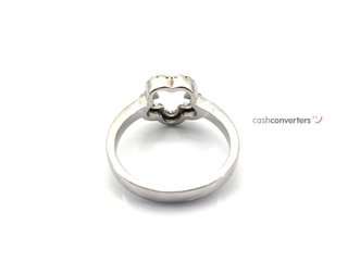 sortija plata 925mm con piedra con circonita
