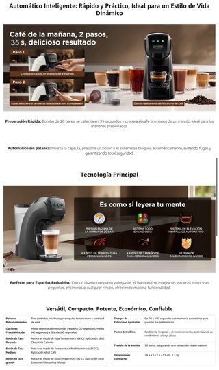 NUEVO! Cafetera Nespresso Dolce Gusto 5 en 1