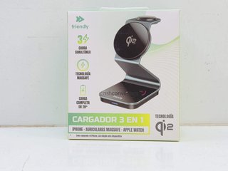 cargador friendly cargador 3 en 1 magsafe qi2