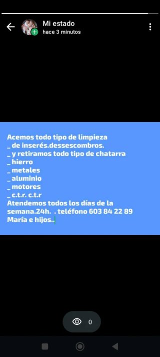 Servicio de limpieza