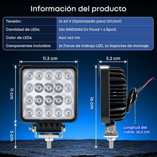NUEVO! Foco LED 36W Azul Pulverizador Agrícola
