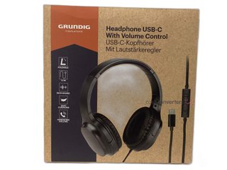 diadema grundig headphone usb-c with volume control