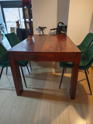 Mesa Comedor Caoba Colonial 150x100 + 6 Sillas