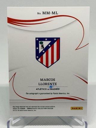 Marcos Llorente /40 Autograph Modern Marks Panini