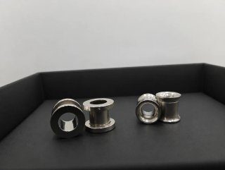 2 Pares Dilataciones Acero Quirúrgico 8mm plata