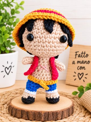 Amigurumi Luffy One Piece fatto a mano
