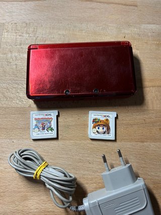 Nintendo 3DS Rossa + Giochi e Caricatore