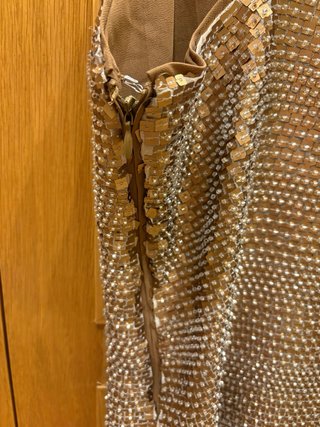 Top lentejuelas Zara dorado tirantes