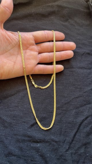 Cadena Oro Laminado 18 k Colgante Cruz