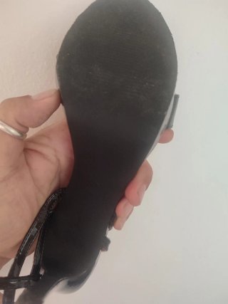 Sandali neri con tacco donna