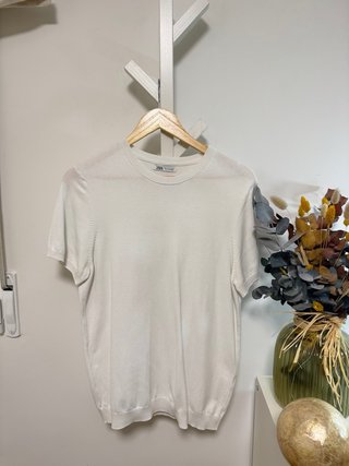 Camiseta Zara Punto Blanca