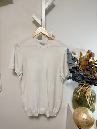 Camiseta Zara Punto Blanca