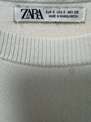Camiseta Zara Punto Blanca