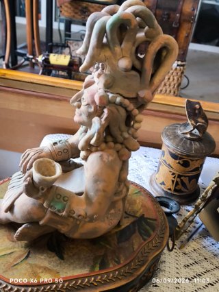 estatuilla de terracota precolombino arte maya