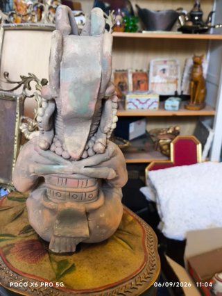 estatuilla de terracota precolombino arte maya