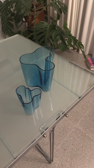 Jarrón Iittala Alvar Aalto Azul