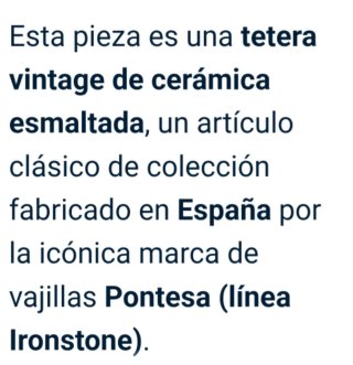 Tetera/Cafetera De La Firma Pontesa Años 60/70