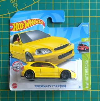 Hot Wheels Honda Civic Type R EK9 Amarelo
