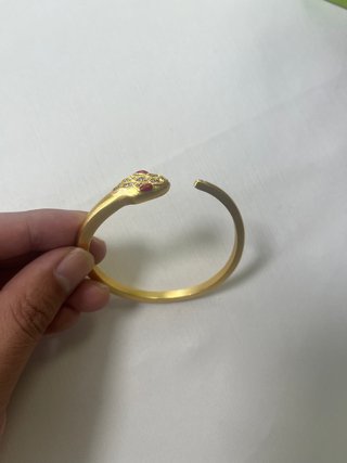 Brazalete Bañado en Oro Diseño Serpiente