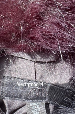 Abrigo efecto pelo cinturon zara L