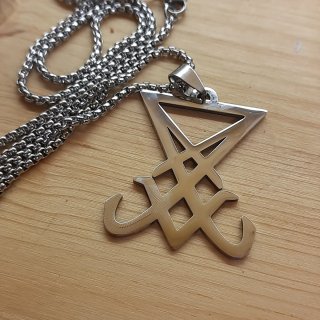 Collana Sigillo Satana Acciaio Inox 60cm