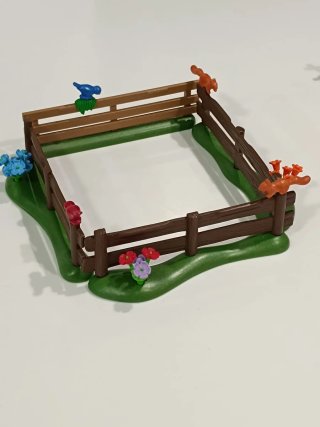 Playmobil valla con animales y flores