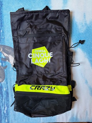 Zaino sacca Crazy nero e giallo