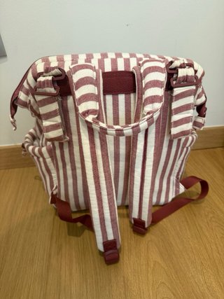 Mochila Pasito a Pasito Cherry Rayase y cambiador