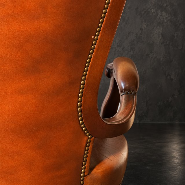 Sillón Valenti Piel Capitoné Madera