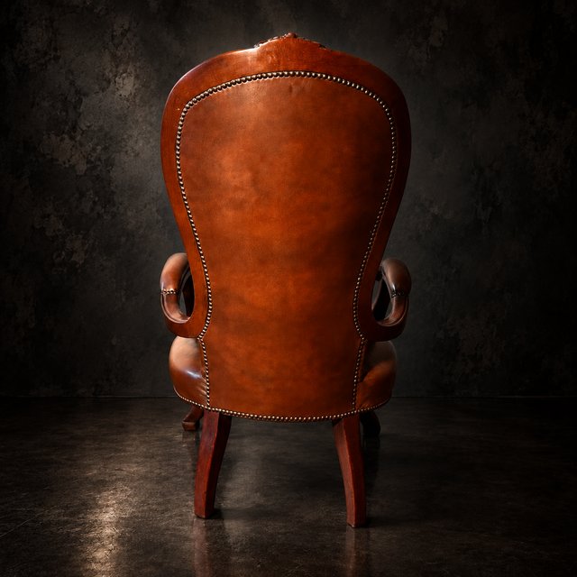 Sillón Valenti Piel Capitoné Madera