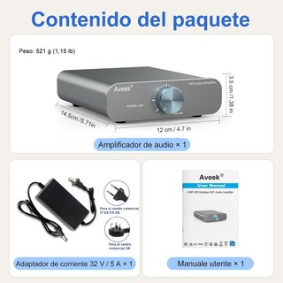 AVEEK TPA3255 Amplificador 2x300W Clase D 24–48V