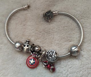 2 Pulseras Pandora Plata con Charms