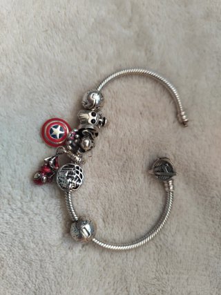 2 Pulseras Pandora Plata con Charms