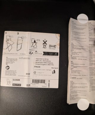 4 Sillas Plegables Negras Ikea Gunde
