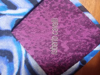 Cravatta Roberto Cavalli 100% Seta Blu