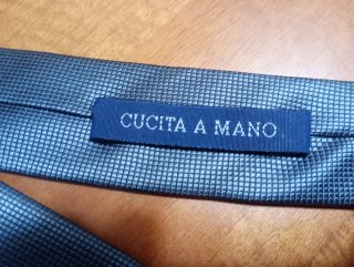 Cravatta Giorgio Mariani Blu/Grigio Cucita a Mano