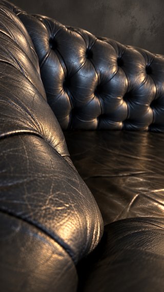 Sillón Chester Piel Azul Marino