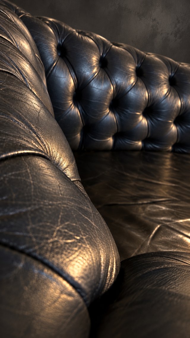 Sillón Chester Piel Azul Marino